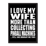 I Love My Wife More Than Collecting Pinball Machines ...Yes, She Bought Me This - Portrait Frame Photo Tile