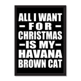 All I Want For Christmas Is My Havana Brown Cat - Portrait Frame Photo Tile