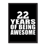 22 Years Of Being Awesome - Portrait Frame Photo Tile
