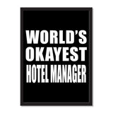 World's Okayest Hotel Manager - Portrait Frame Photo Tile