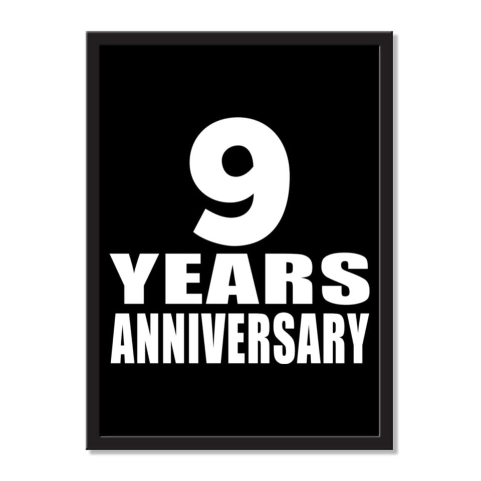 9 Years Anniversary - Portrait Frame Photo Tile