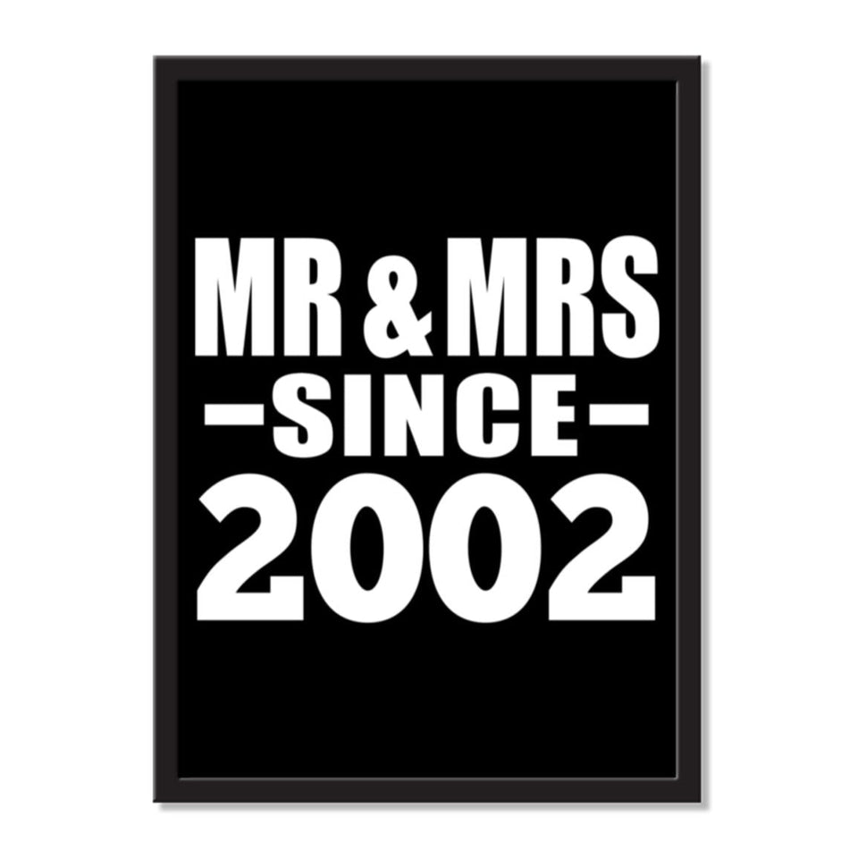 Mr & Mrs Since 2002 - Portrait Frame Photo Tile