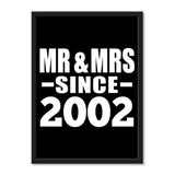 Mr & Mrs Since 2002 - Portrait Frame Photo Tile