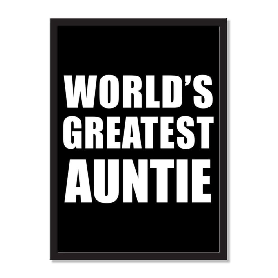 World's Greatest Auntie - Portrait Frame Photo Tile