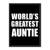World's Greatest Auntie - Portrait Frame Photo Tile