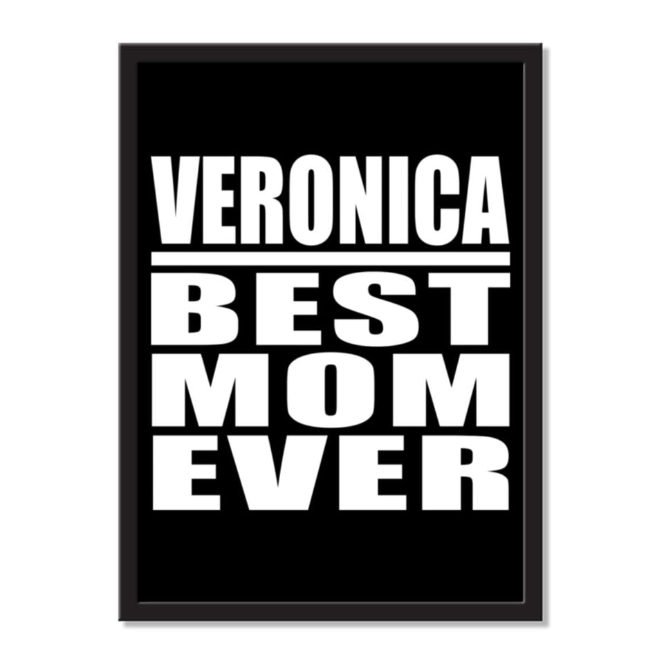 Veronica Best Mom Ever - Portrait Frame Photo Tile