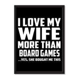 I Love My Wife More Than Board Games ...Yes, She Bought Me This - Portrait Frame Photo Tile