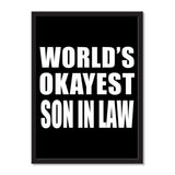 World's Okayest Son In Law - Portrait Frame Photo Tile