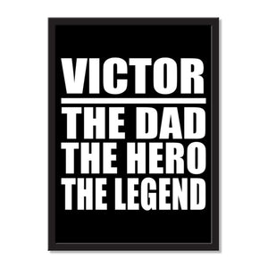 Victor The Dad The Hero The Legend - Portrait Frame Photo Tile