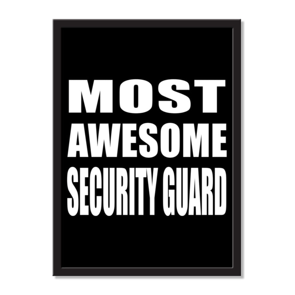 Most Awesome Security Guard - Portrait Frame Photo Tile