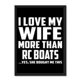I Love My Wife More Than RC Boats ...Yes, She Bought Me This - Portrait Frame Photo Tile