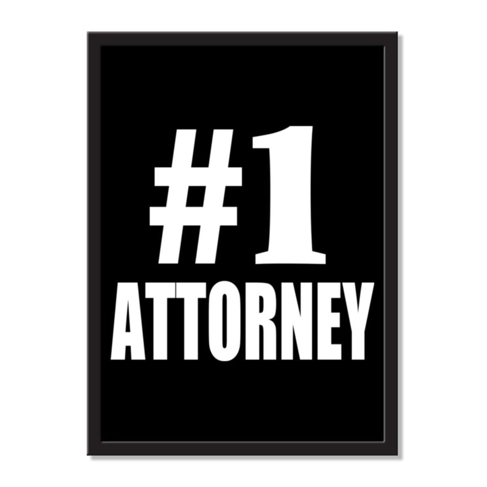 Number One #1 Attorney - Portrait Frame Photo Tile