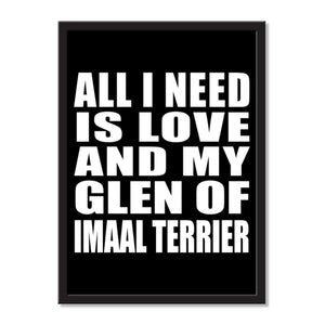 All I Need Is Love And My Glen Of Imaal Terrier - Portrait Frame Photo Tile