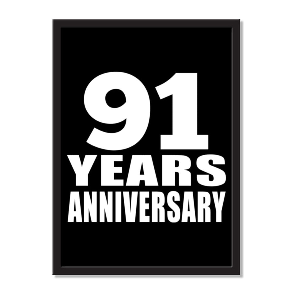 91 Years Anniversary - Portrait Frame Photo Tile