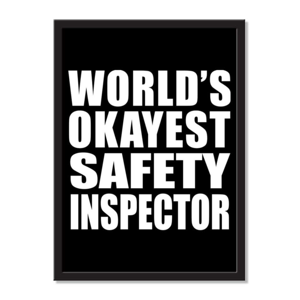 World's Okayest Safety Inspector - Portrait Frame Photo Tile
