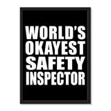 World's Okayest Safety Inspector - Portrait Frame Photo Tile