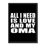 All I Need Is Love And My Oma - Portrait Frame Photo Tile