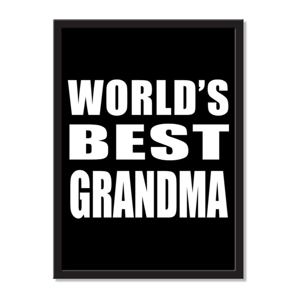 World's Best Grandma - Portrait Frame Photo Tile