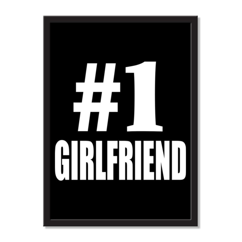 Number One #1 Girlfriend - Portrait Frame Photo Tile