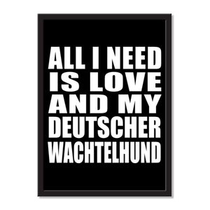 All I Need Is Love And My Deutscher Wachtelhund - Portrait Frame Photo Tile