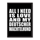 All I Need Is Love And My Deutscher Wachtelhund - Portrait Frame Photo Tile