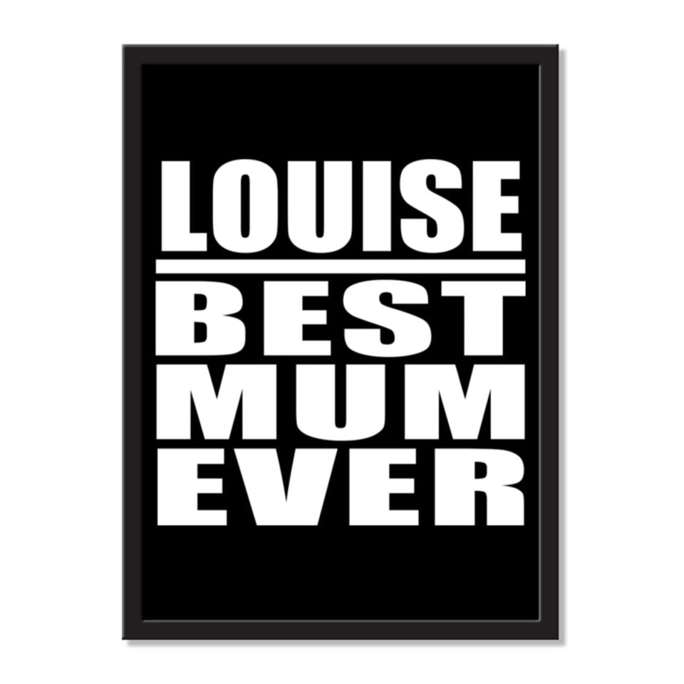 Louise Best Mum Ever - Portrait Frame Photo Tile