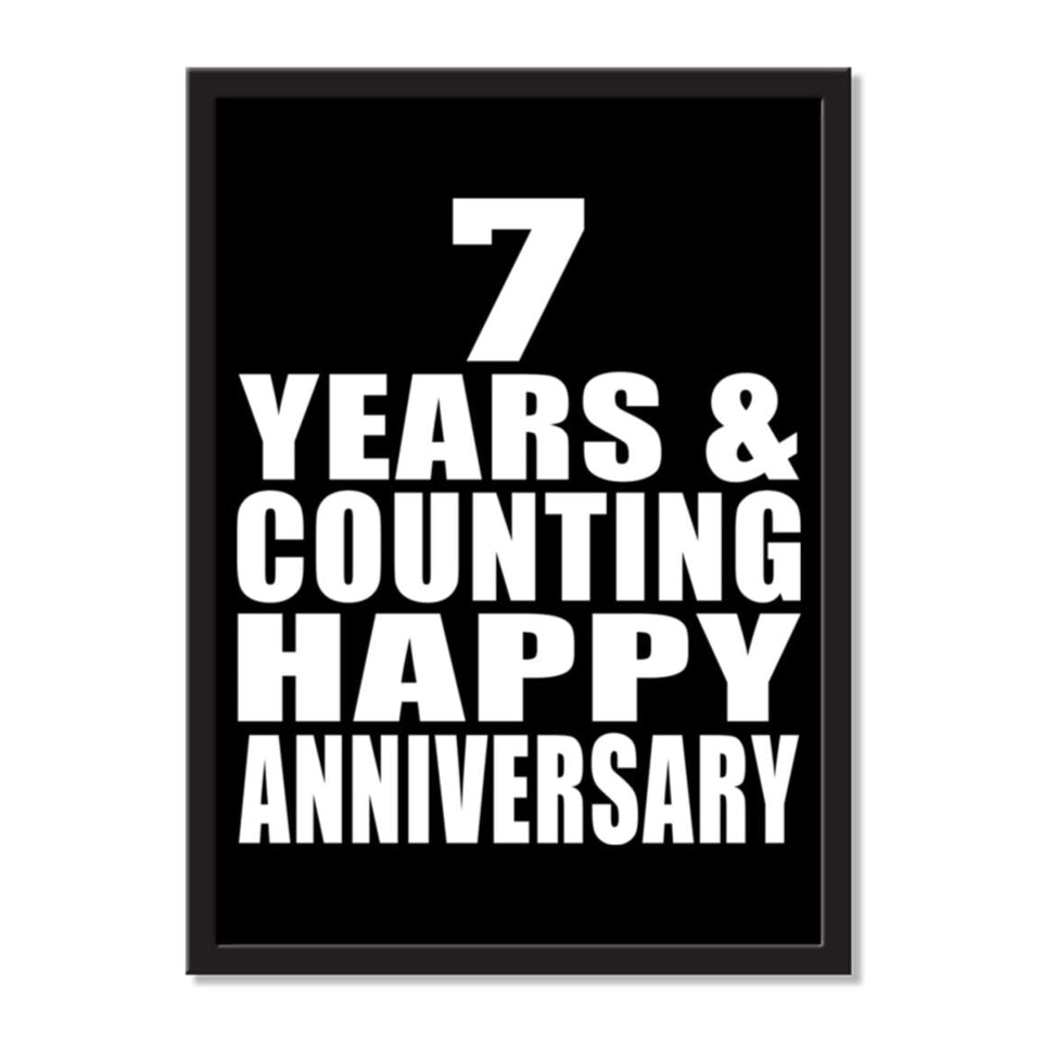 7 Years & Counting Happy Anniversary - Portrait Frame Photo Tile