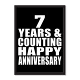 7 Years & Counting Happy Anniversary - Portrait Frame Photo Tile