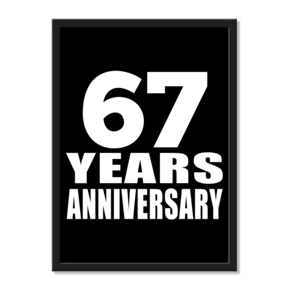 67 Years Anniversary - Portrait Frame Photo Tile