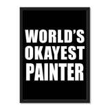 World's Okayest Painter - Portrait Frame Photo Tile