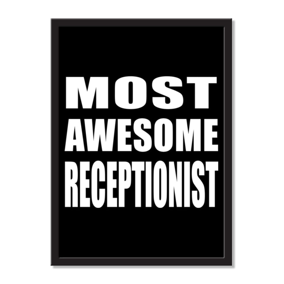 Most Awesome Receptionist - Portrait Frame Photo Tile