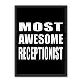 Most Awesome Receptionist - Portrait Frame Photo Tile