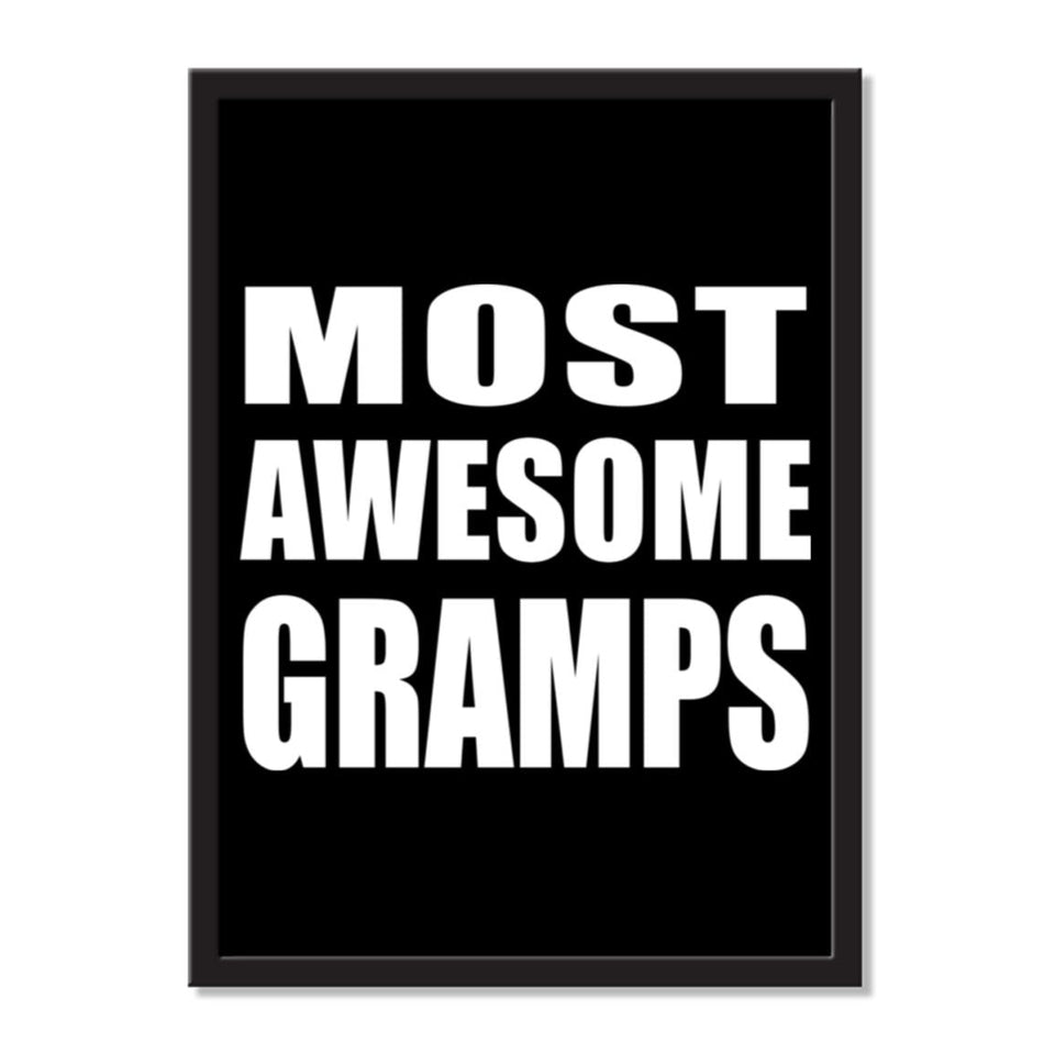 Most Awesome Gramps - Portrait Frame Photo Tile