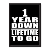 1 Year Down Lifetime To Go - Portrait Frame Photo Tile