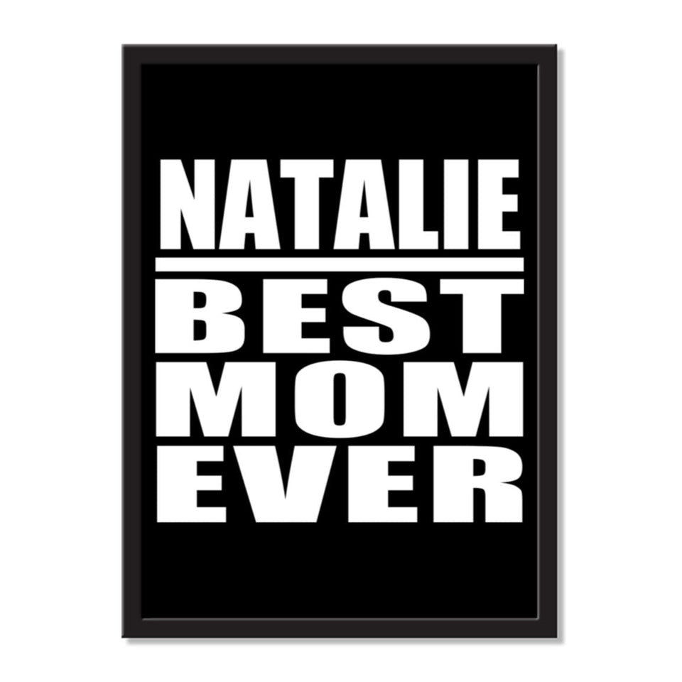 Natalie Best Mom Ever - Portrait Frame Photo Tile