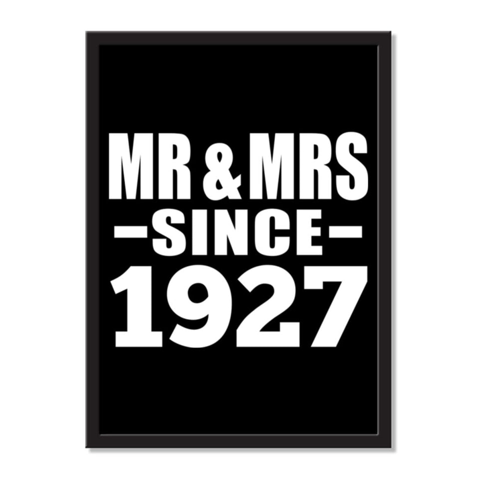 Mr & Mrs Since 1927 - Portrait Frame Photo Tile