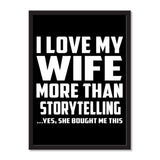 I Love My Wife More Than Storytelling ...Yes, She Bought Me This - Portrait Frame Photo Tile