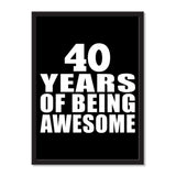 40 Years Of Being Awesome - Portrait Frame Photo Tile