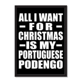 All I Want For Christmas Is My Portuguese Podengo - Portrait Frame Photo Tile