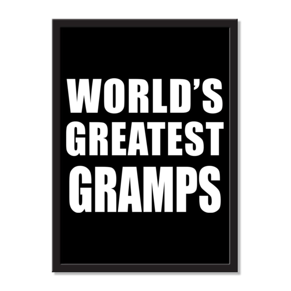 World's Greatest Gramps - Portrait Frame Photo Tile
