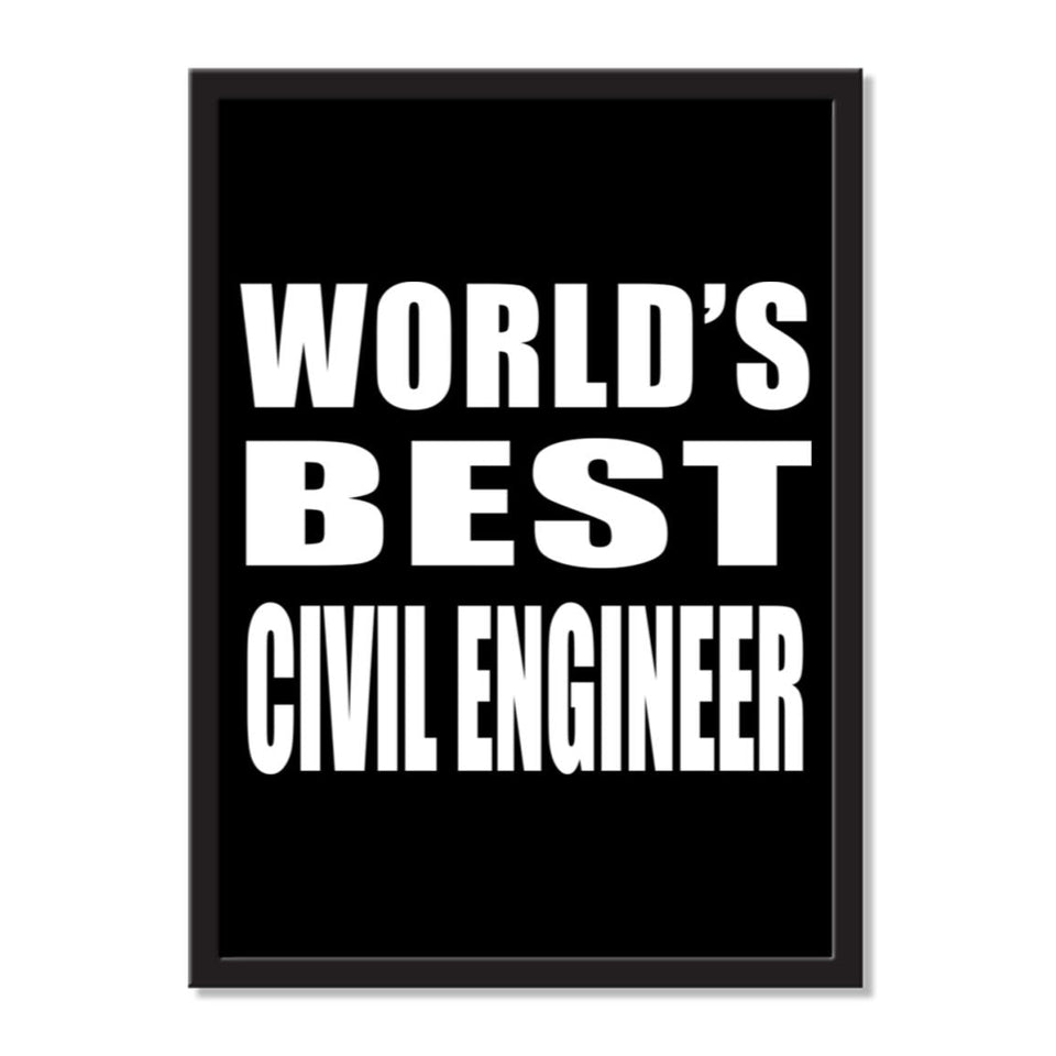 World's Best Civil Engineer - Portrait Frame Photo Tile