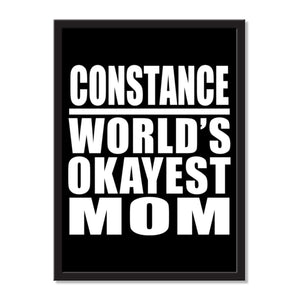 Constance World's Okayest Mom - Portrait Frame Photo Tile
