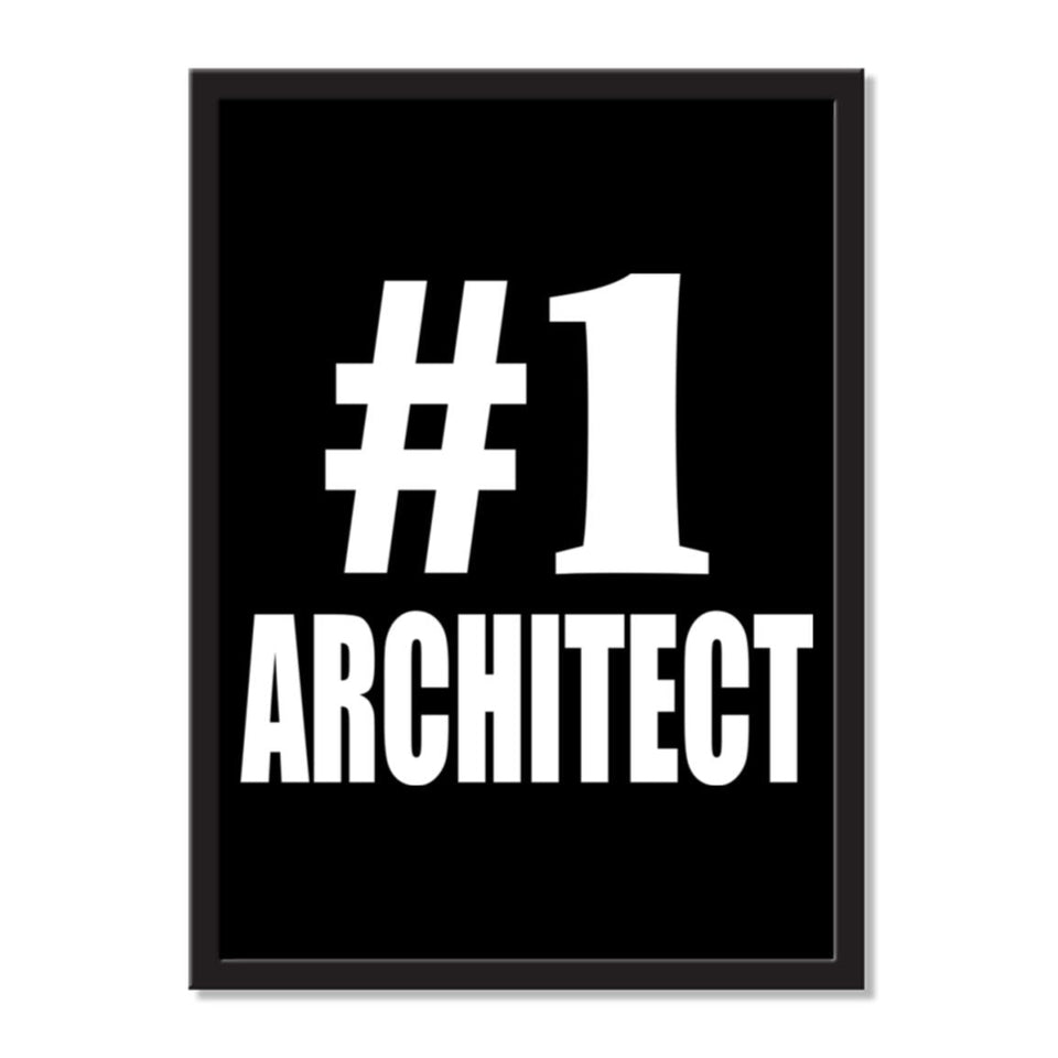 Number One #1 Architect - Portrait Frame Photo Tile
