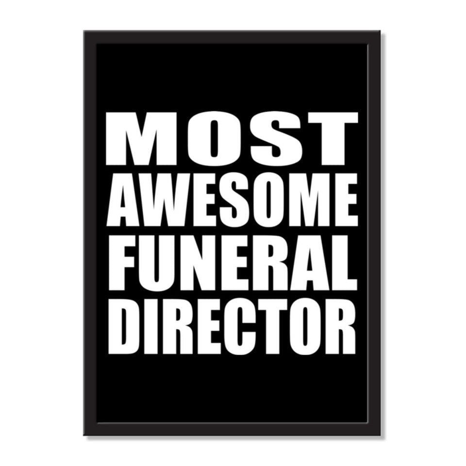 Most Awesome Funeral Director - Portrait Frame Photo Tile