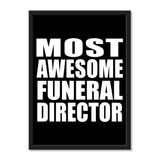 Most Awesome Funeral Director - Portrait Frame Photo Tile