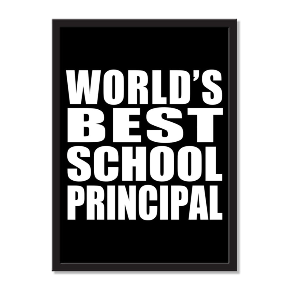 World's Best School Principal - Portrait Frame Photo Tile
