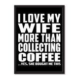 I Love My Wife More Than Collecting Coffee ...Yes, She Bought Me This - Portrait Frame Photo Tile