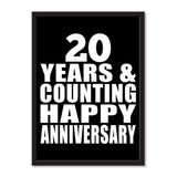 20 Years & Counting Happy Anniversary - Portrait Frame Photo Tile