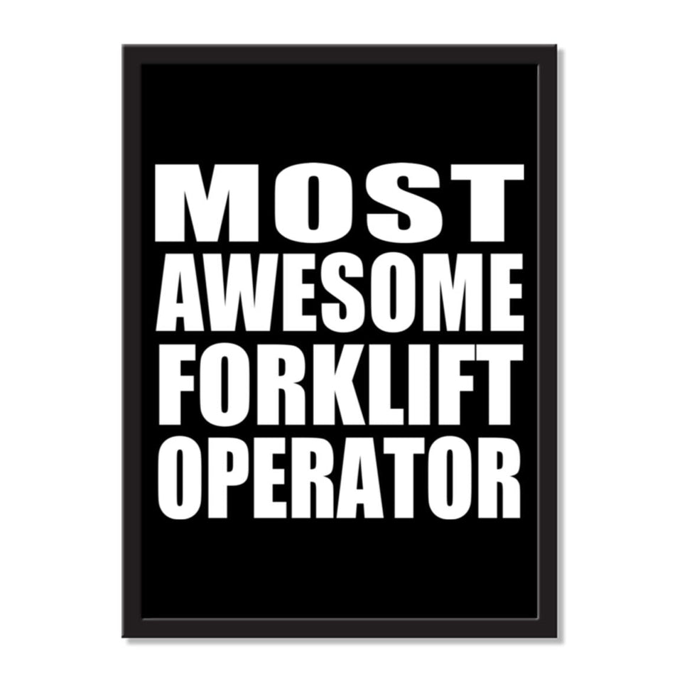 Most Awesome Forklift Operator - Portrait Frame Photo Tile