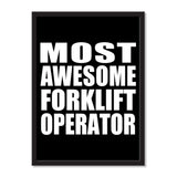Most Awesome Forklift Operator - Portrait Frame Photo Tile